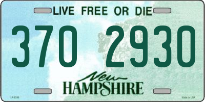 NH license plate 3702930