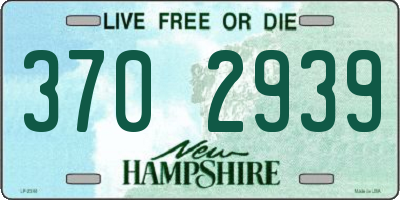 NH license plate 3702939