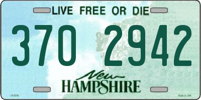 NH license plate 3702942