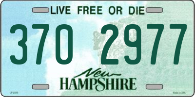 NH license plate 3702977