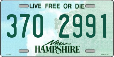 NH license plate 3702991