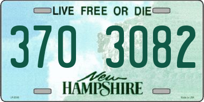 NH license plate 3703082