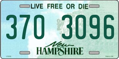 NH license plate 3703096