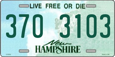 NH license plate 3703103