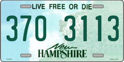 NH license plate 3703113
