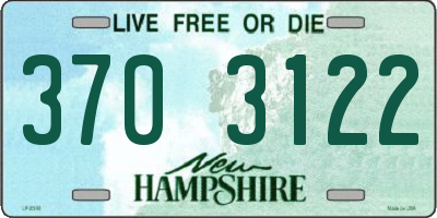 NH license plate 3703122
