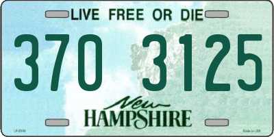 NH license plate 3703125