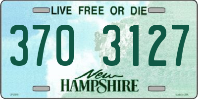 NH license plate 3703127