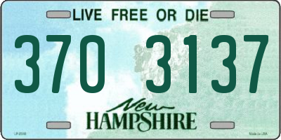 NH license plate 3703137