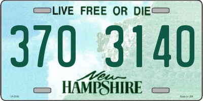 NH license plate 3703140