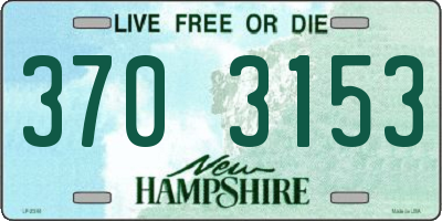 NH license plate 3703153