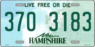NH license plate 3703183