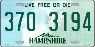 NH license plate 3703194