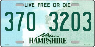 NH license plate 3703203