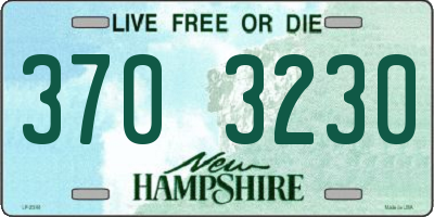 NH license plate 3703230