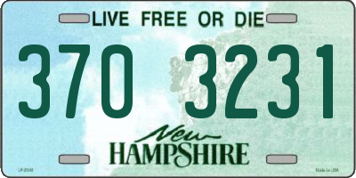 NH license plate 3703231