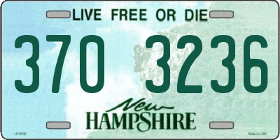 NH license plate 3703236