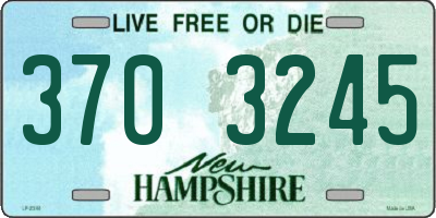 NH license plate 3703245