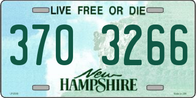 NH license plate 3703266