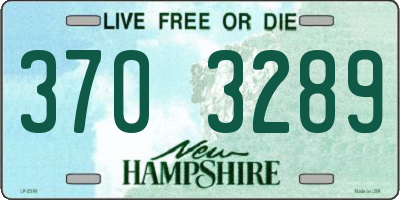 NH license plate 3703289