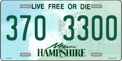 NH license plate 3703300