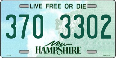 NH license plate 3703302