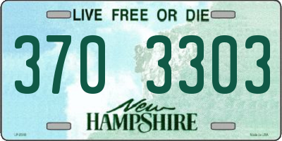 NH license plate 3703303