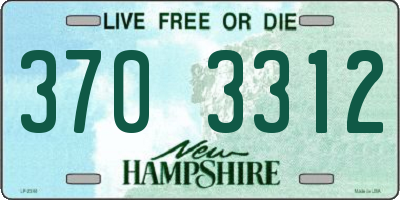 NH license plate 3703312
