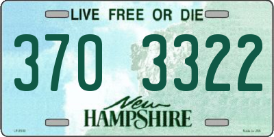 NH license plate 3703322