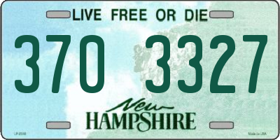 NH license plate 3703327
