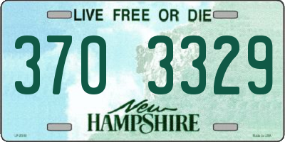 NH license plate 3703329