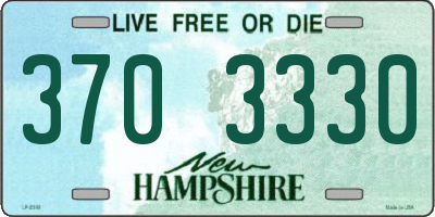 NH license plate 3703330