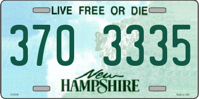 NH license plate 3703335