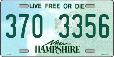 NH license plate 3703356