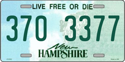 NH license plate 3703377