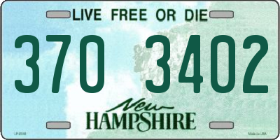 NH license plate 3703402