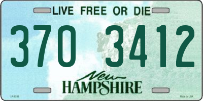 NH license plate 3703412
