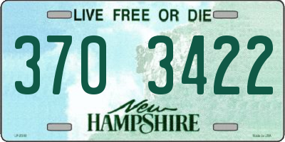 NH license plate 3703422
