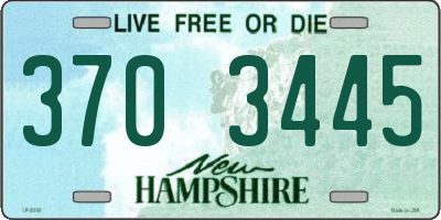 NH license plate 3703445