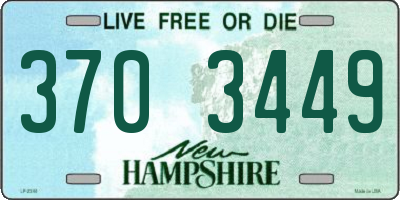 NH license plate 3703449