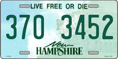 NH license plate 3703452