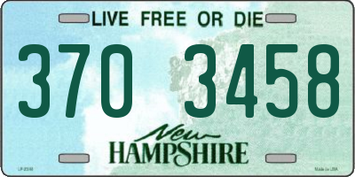 NH license plate 3703458