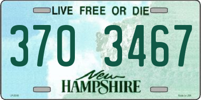 NH license plate 3703467