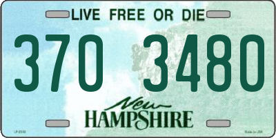 NH license plate 3703480