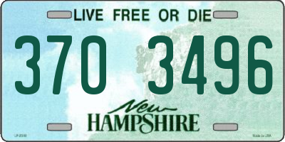 NH license plate 3703496