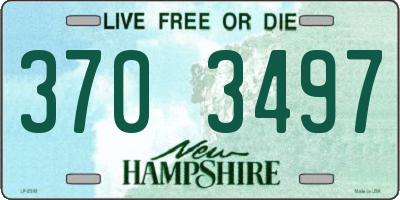 NH license plate 3703497