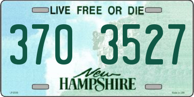 NH license plate 3703527