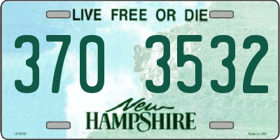 NH license plate 3703532