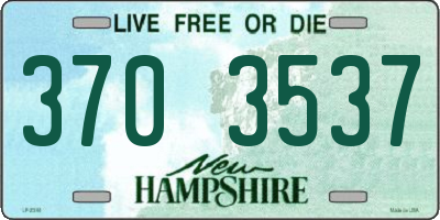NH license plate 3703537