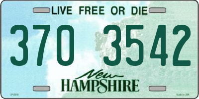 NH license plate 3703542
